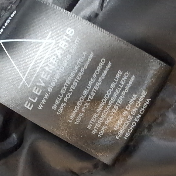 ElevenParis LA Collection Bomber/Flight Jacket Size Large In Black - Picture 10 of 12